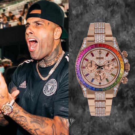 rolex nicky jam|Rolex rainbow daytona rose gold.